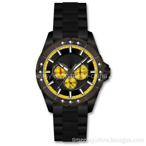 6hands Silicone Military Army Sport Wrist Watch